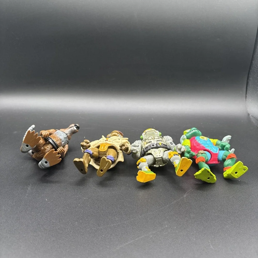 Vintage TMNT Teenage Mutant Ninja Turtles 1988 to 1990s Playmates Toys Lot of 4